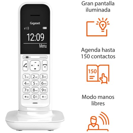 Teléfono Inalámbrico Gigaset CL390/ Blanco