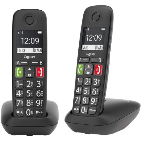 Teléfono Inalámbrico Gigaset E290/ Pack DUO/ Negro