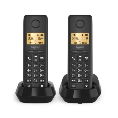 Teléfono Inalámbrico Gigaset Basic 100/ Pack DUO/ Negro