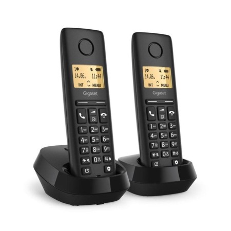 Teléfono Inalámbrico Gigaset Basic 100/ Pack DUO/ Negro