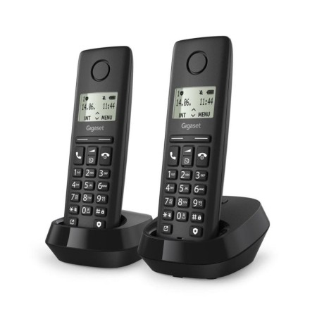 Teléfono Inalámbrico Gigaset Basic 100/ Pack DUO/ Negro