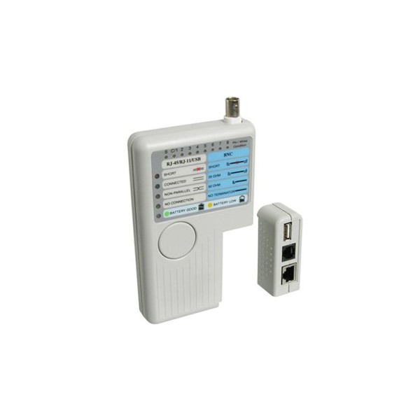 Tester probador de cables wp rj11 - rj12 - rj45 - bcn - usb