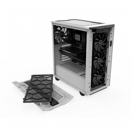 Caja ordenador gaming atx be quiet! pure base 500dx white tira led argb frontal - cristal templado - 3x ventilador 140