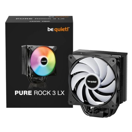 Ventilador disipador cpu bequiet pure rock 3 lx 120mm negro