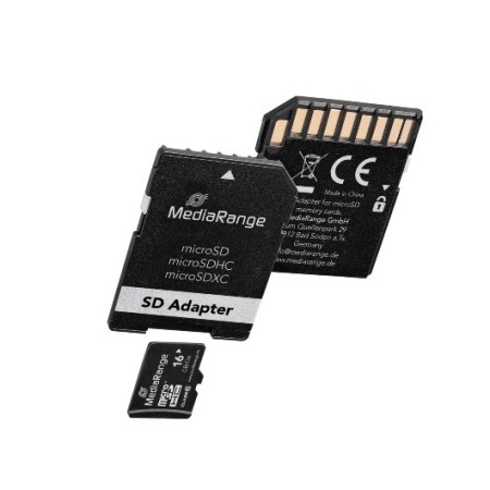 MEM MICRO SDHC 16GB MEDIARANGE + ADAPTADOR SD