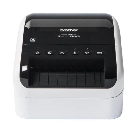 Impresora de Etiquetas Brother QL-1110NWBC/ Térmica/ Ancho etiqueta 103mm/ USB-WIFI-Bluetooth-Ethernet/ Blanca y Negra