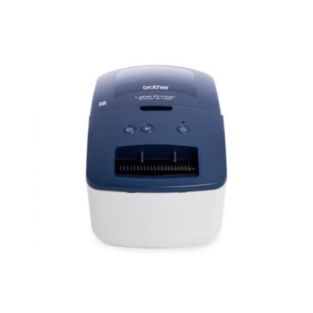 Impresora de Etiquetas Brother QL-600B/ Térmica/ Ancho etiqueta 62mm/ USB/ Azul y Blanca