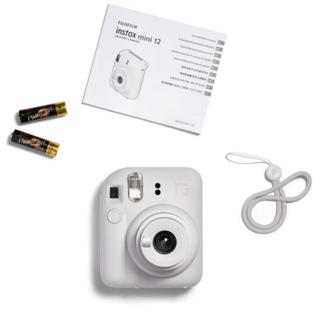 Camara fujifilm mini instax 12 flash - autoexposicion - blanco arcilla