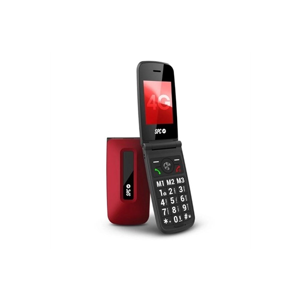 Telefono movil spc 2342r titan 4g - 2.4 pulgadas - micro sd - radio fm - bt - rojo