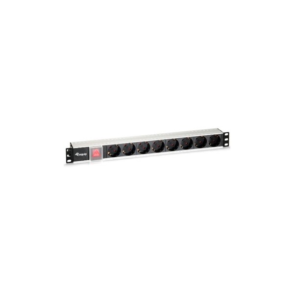Regleta alimentacion equip rack 19 pulgadas 1u 8 tomas 3500w cable 1.8m interruptor aluminio