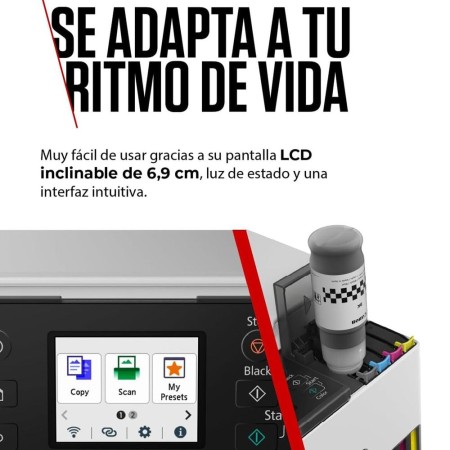 Multifunción inyección canon maxify gx1051 red - wifi - duplex impresión - depósitos tinta - 3 botellas negro