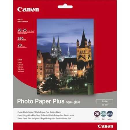 Papel canon foto sg - 201 1686b018 8x10 -  20 hojas -  semisatinado