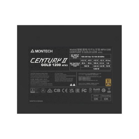 FUENTE DE ALIMENTACION ATX 1200W MONTECH CENTURY II