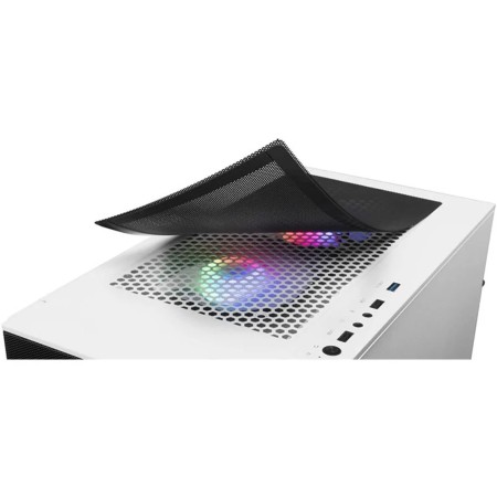 Caja ordenador mars gaming mcz premium micro atx 1 x usb 3.0 2 x usb 2.0 2 x 120mm frgb blanco