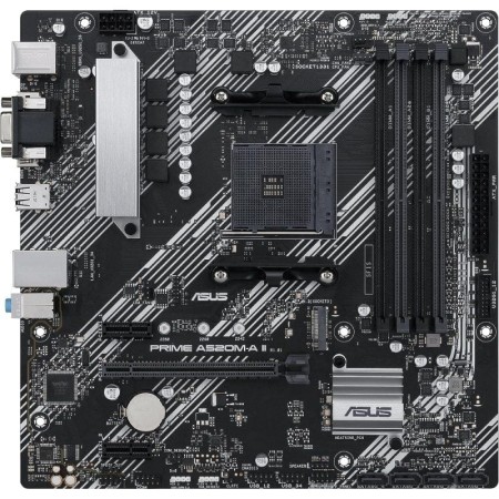 Placa Base Asus Prime A520M-A II/CSM Socket AM4/ DDR4/ PCIe 3.0/ Micro ATX