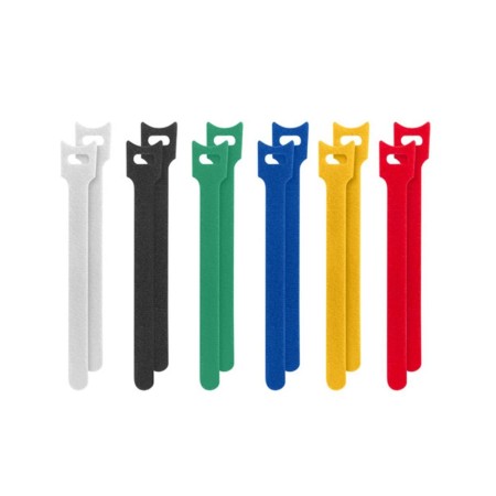Tiras de velcro lanberg pack 12 uds 12mmx15cm multicolor