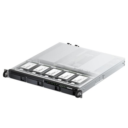 Servidor nas qnap ts - h987xu - rp - e2334 - 16g 9 bahias 1u rack 16gb gigabit ethernet