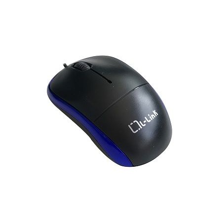 Raton optico usb l - link negro - azul