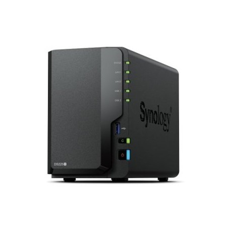 NAS Synology Diskstation DS225+/ 2 Bahías 3.5″- 2.5″/ 2GB DDR4/ Formato Torre