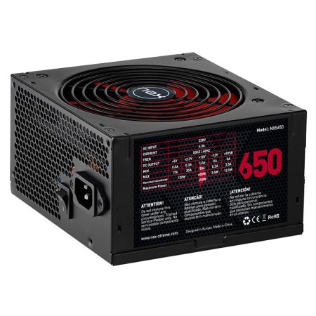 Fuente alimentacion nox nx650 gaming atx 650w negro