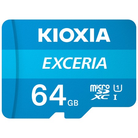 Tarjeta memoria micro sd kioxia 64gb exceria uhs - i c10 r100 con adaptador