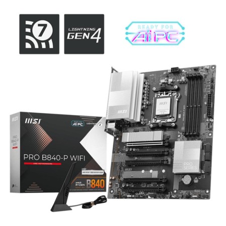 MSI Placa Base PRO B840-P WIFI DDR5 ATX AM5