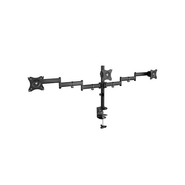 Soporte tv - monitor tooq sobremesa giratorio incluye 3 brazos carga maxima 8kg - brazo db1327tn - b - vesa 75 y 100 - inc y gir