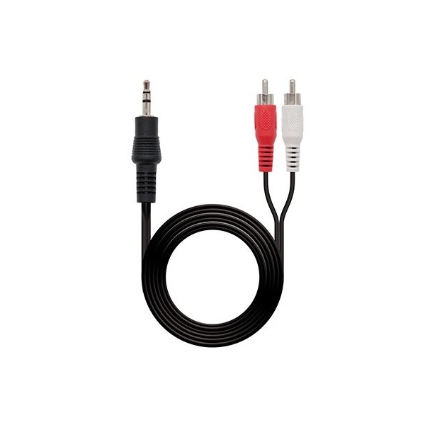 Cable audio 1xjack 3.5 to 2xrca 3m nanocable macho - macho