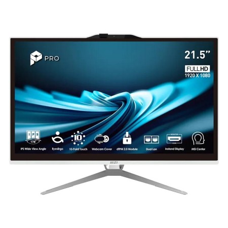 Ordenador all in one msi pro ap222t - 652eu i5 - 14400 - 16gb - ssd 512gb - 22 pulgadas fhd - freedos tactil