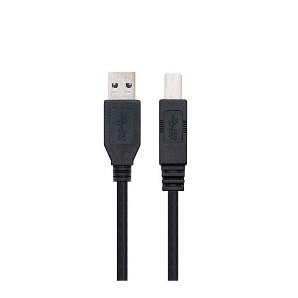 Cable usb tipo a 3.0 a usb tipo b 3.0 nanocable 2m negro macho - macho