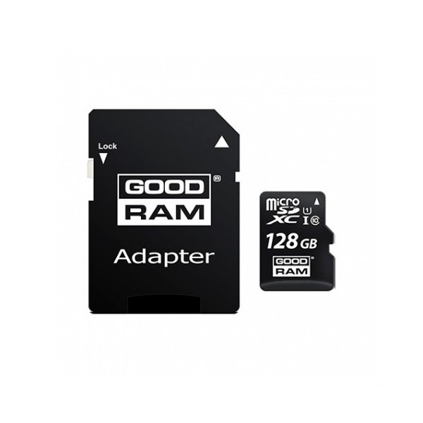 Tarjeta de memoria micro sd goodram 128gb c10 uhs - i con adaptador