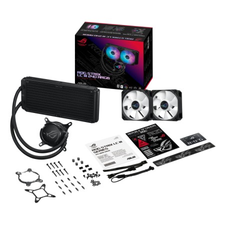 Kit refrigeracion liquida asus rog strix lc iii 240 argb 2x 120mm negro