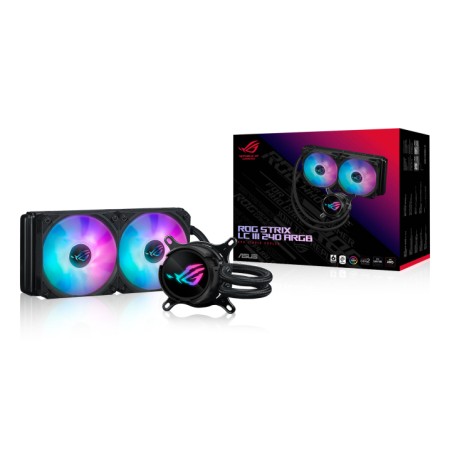Kit refrigeracion liquida asus rog strix lc iii 240 argb 2x 120mm negro