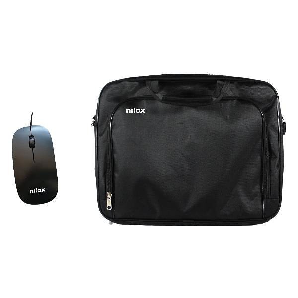 Maletin nilox essential 2  mouse raton para portatil 15.6 pulgadas negro
