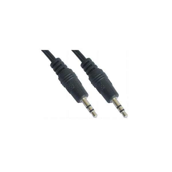 Cable audio estereo jack 3.5mm nanocable 5m -  macho - macho -  negro