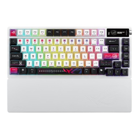 Teclado gaming asus rog azoth nx inalambrico rgb blanco ingles