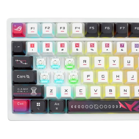 Teclado gaming asus rog azoth nx inalambrico rgb blanco ingles