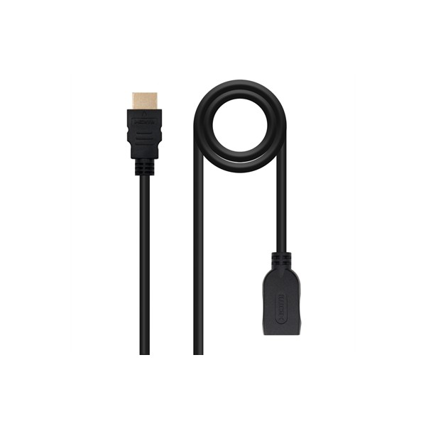 Cable hdmi 2.0 nanocable 3m -  macho - hembra -  negro