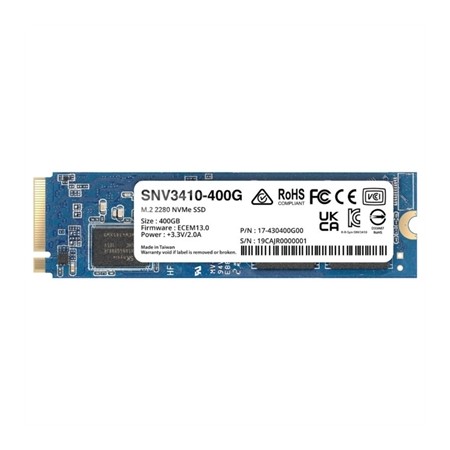 Disco duro interno ssd synology snv3410 400 gb m.2 pci express 3.0 nvme