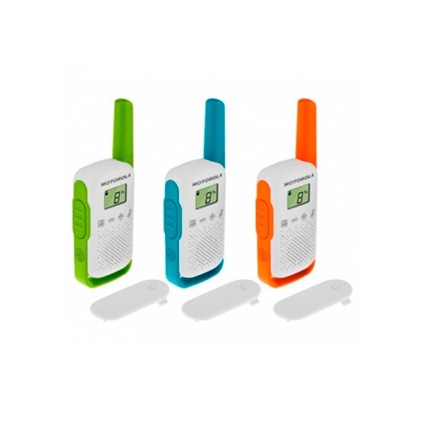 Walkie talkie motorola tlkr - t42 packs 3 pmr446 -  8km -  16canales -  500mw -  clip cinturon