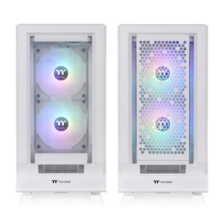 Caja ordenador gaming thermaltake ceres 350 mx atx argb cristal templado blanco