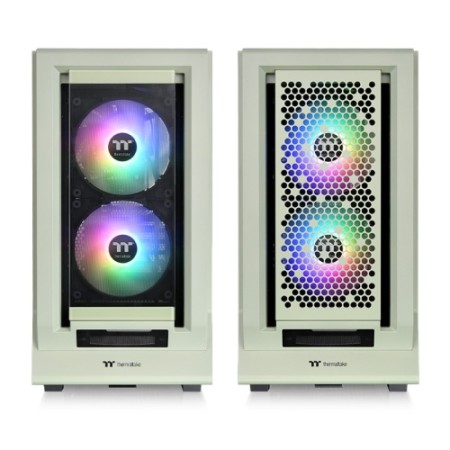 Caja ordenador gaming thermaltake ceres 350 mx atx argb cristal templado verde