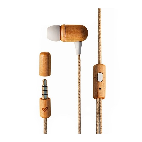 Auriculares micro energy sistem eco cherry wood eco cherry wood -  jack 3.5mm -  20hz -  cable 120cm