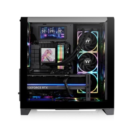 Caja ordenador gaming thermaltake view 390 air atx cristal templado negra
