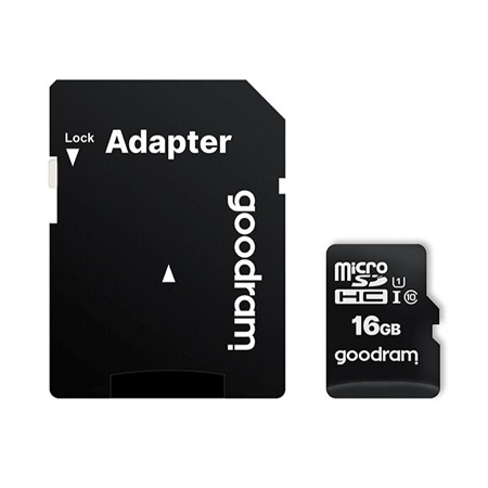 Tarjeta de memoria micro sd goodram 16gb m1aa cl10 uhs - i u1  adaptador