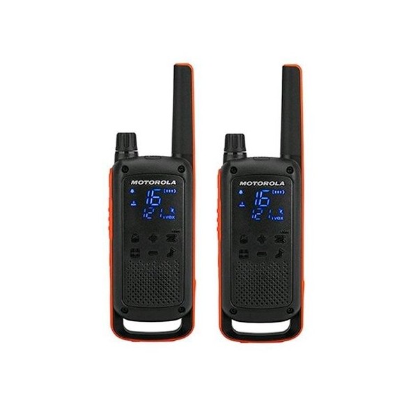 Walkie talkie motorola tlkr - t82  negro packs 2 pmr446 -  10km -  16 canales -  clip cinturon