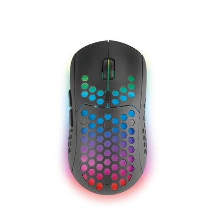 Mouse raton mars gaming wireless inalambrico 6 botones 3200ppp negro