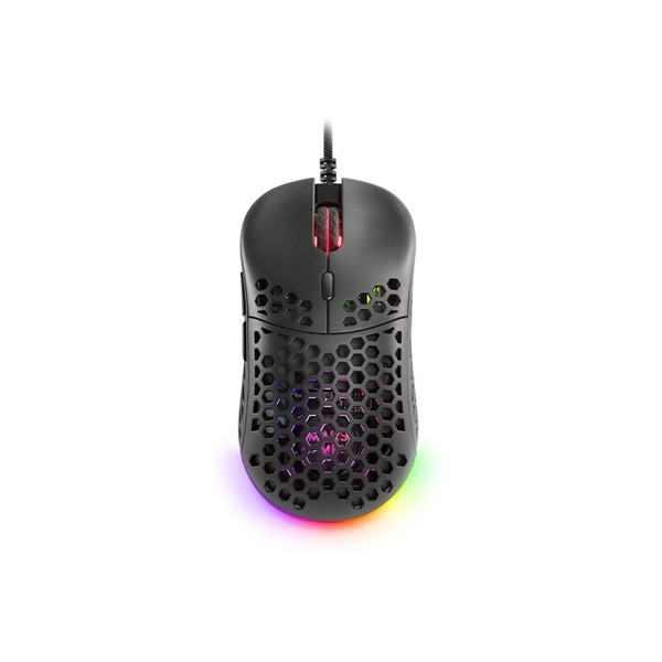 Mouse raton mars gaming optico usb 7 botones 12800ppp rgb negro