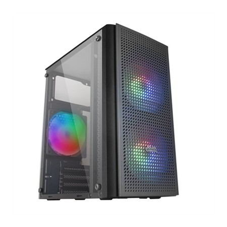 Caja ordenador mars gaming mc300 negro micro atx 1 x usb 3.0 2 x usb 2.0 3 x 120mm frgb
