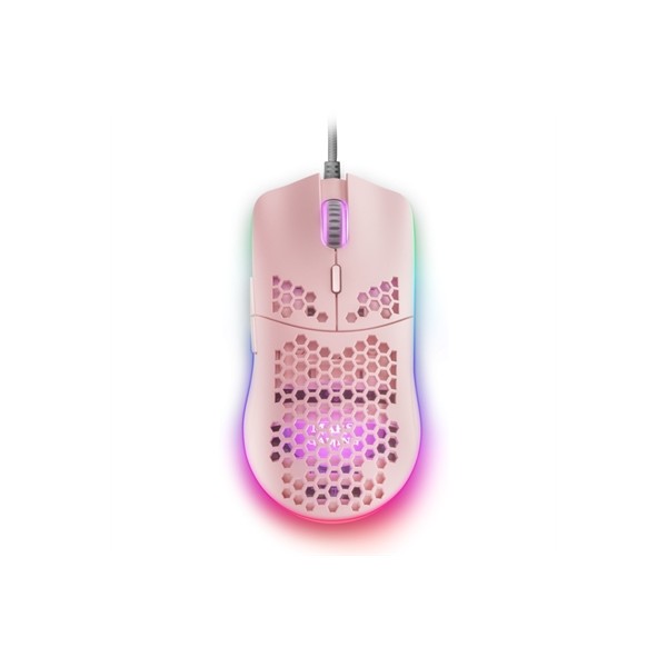 Mouse raton mars gaming mmax optico usb 7 botones 12400ppp rosa
